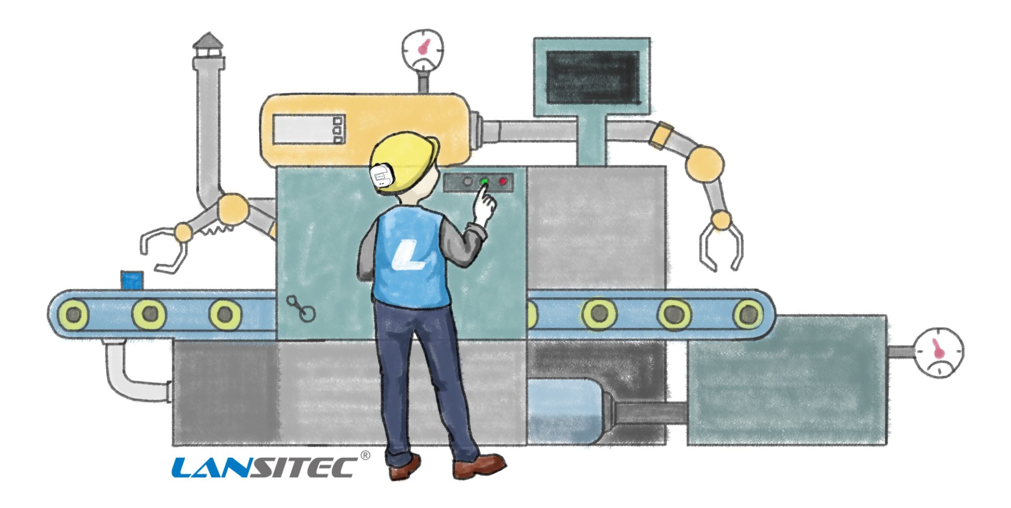 Lansitec のヘルメット トラッカー センサーで作業員の安全を確保